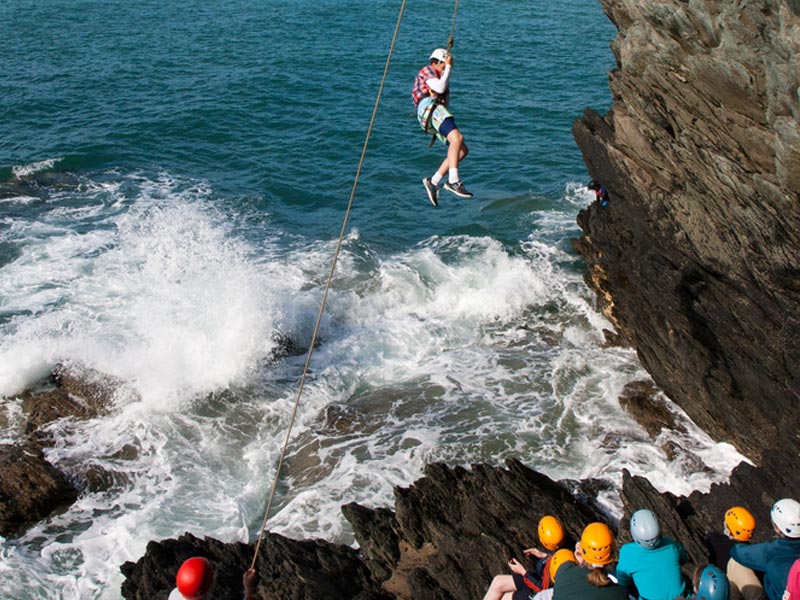 climbing and abseiling